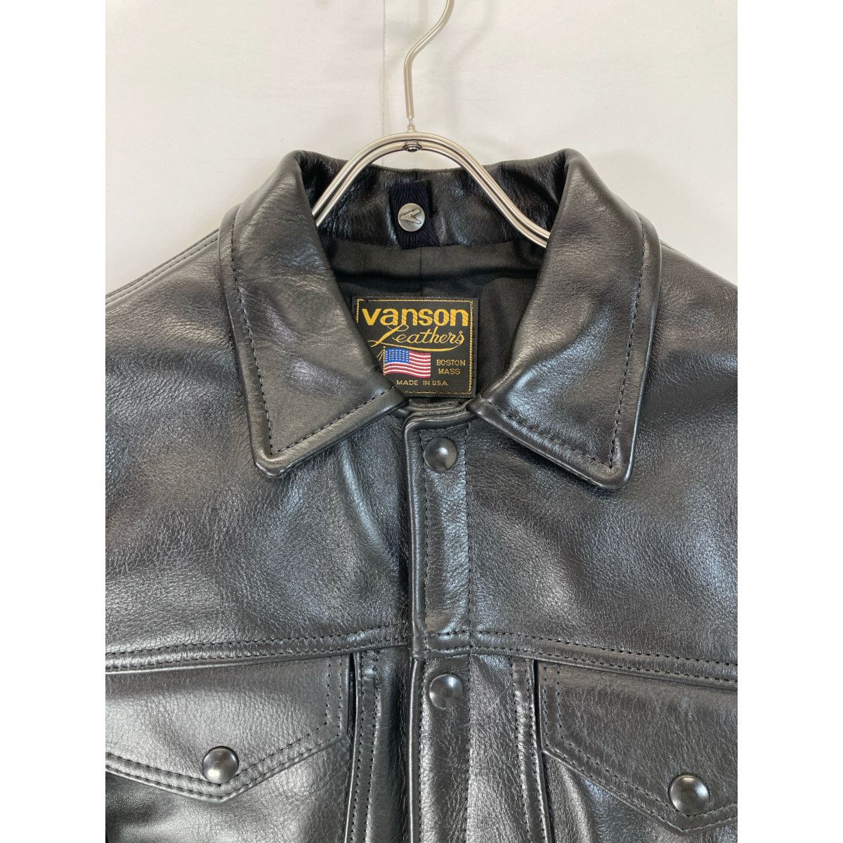 vanson バンソン 3rdタイプ レザートラッカージャケット 38（VANSON 