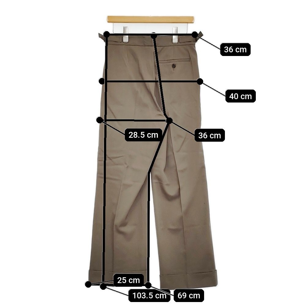 MARGARET HOWELL FLUID WOOL 578-4242003 サイズ2 タック パンツ 24AW  