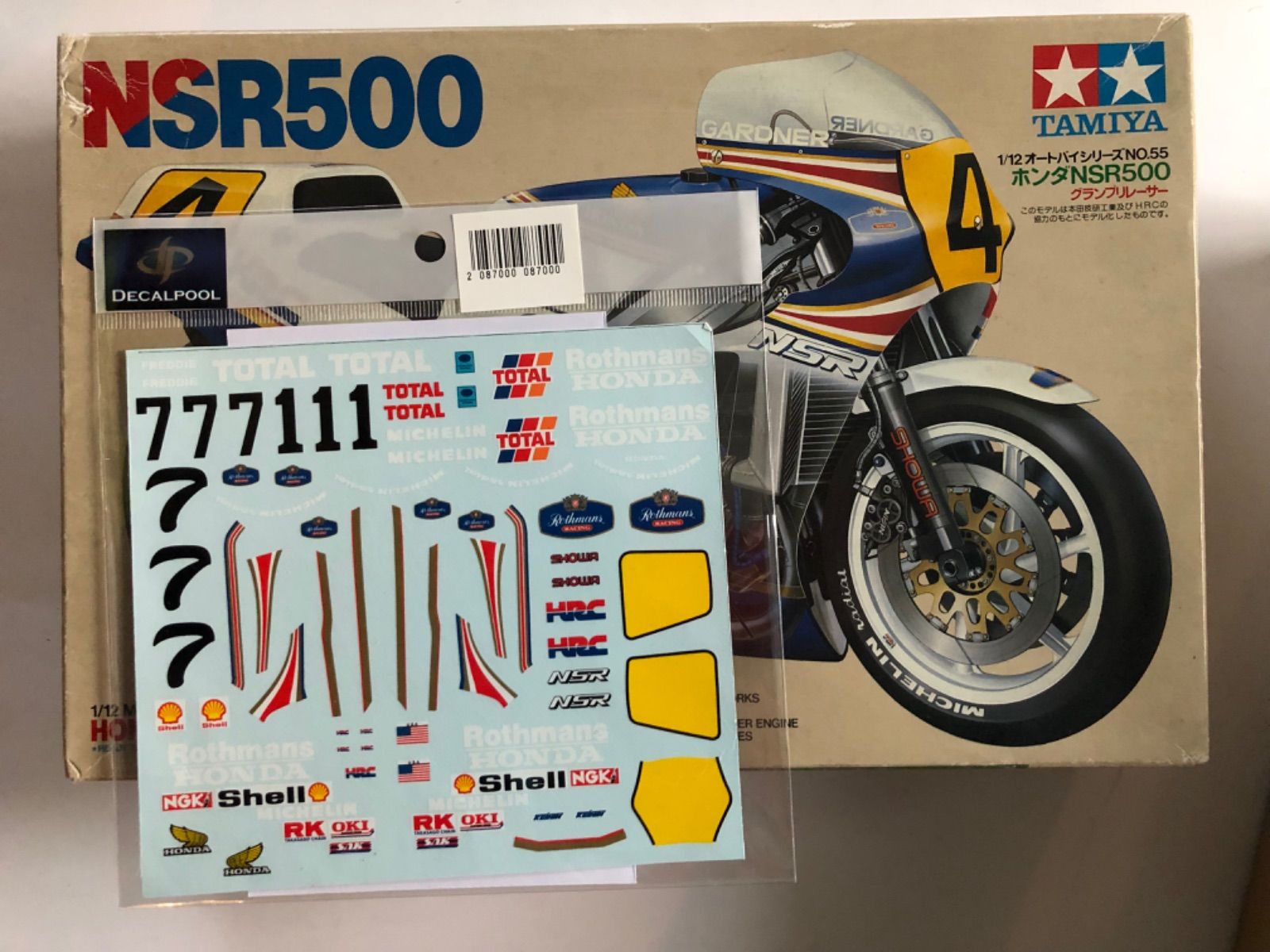 タミヤ ホンダ NSR500 ロスマンズ 86 追加デカール付き 1/12