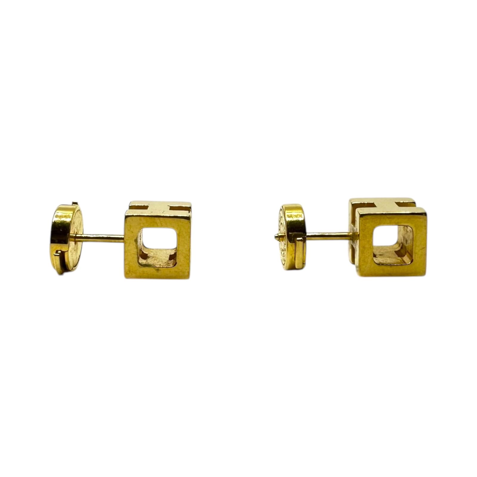 HERMES(エルメス) H cube caged ash earrings Hキューブ カージュド 
