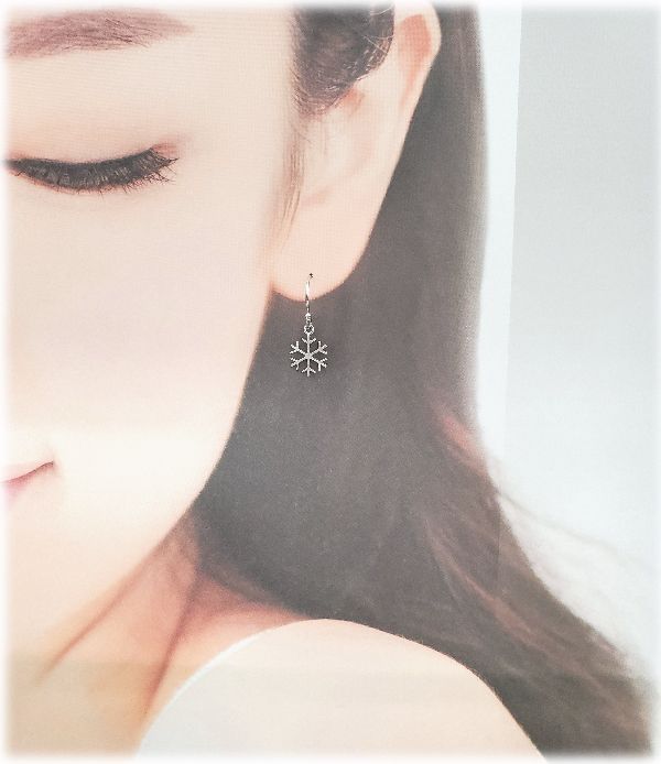 雪の結晶ピアス-3