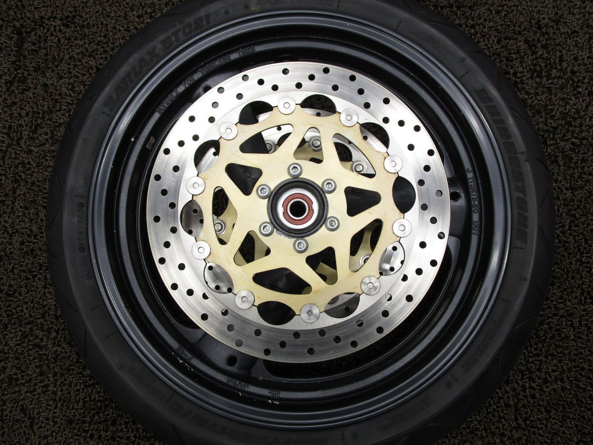 XJR1200 フロントホイール ディスク □A6774 4KG ヤマハ 4CC キャブ車 動画有