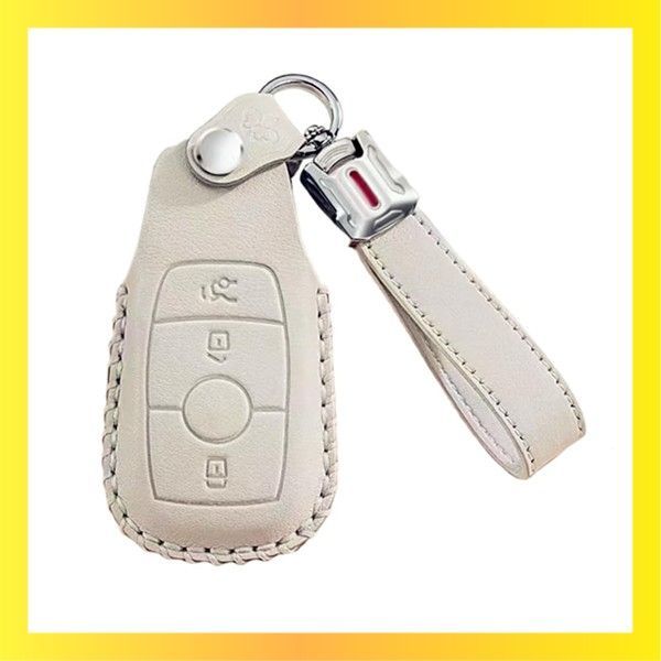 新品送料無料適合ベンツ車 白_ホワイト [Nacalikeey] ベンツキーケース適合ベンツ Eキーカバー スマートキーカバー/スマート可愛キーケース キーケース キーホルダー 革ベンツ Eクラス E200 / E300