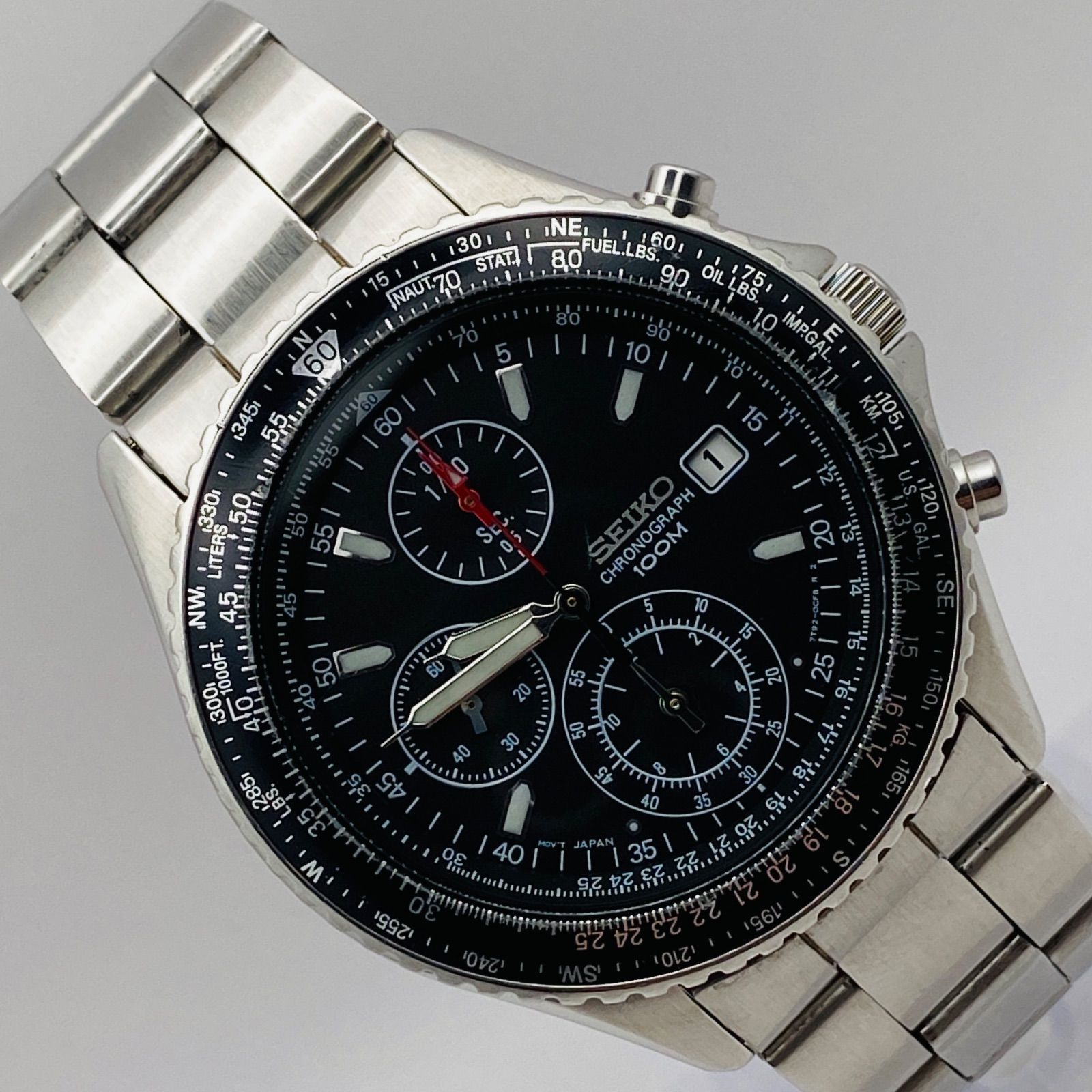 SEIKO セイコー パイロット クロノグラフ 7T92-0CF0 人気