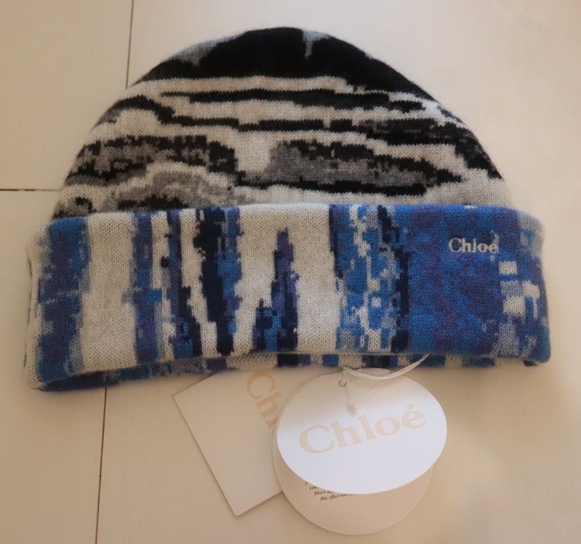 Chloe クロエ 新品カシミヤ100%ニット帽67100円イタリア製 Chloe クロエ 新品カシミヤ100%ニット帽67100円イタリア製