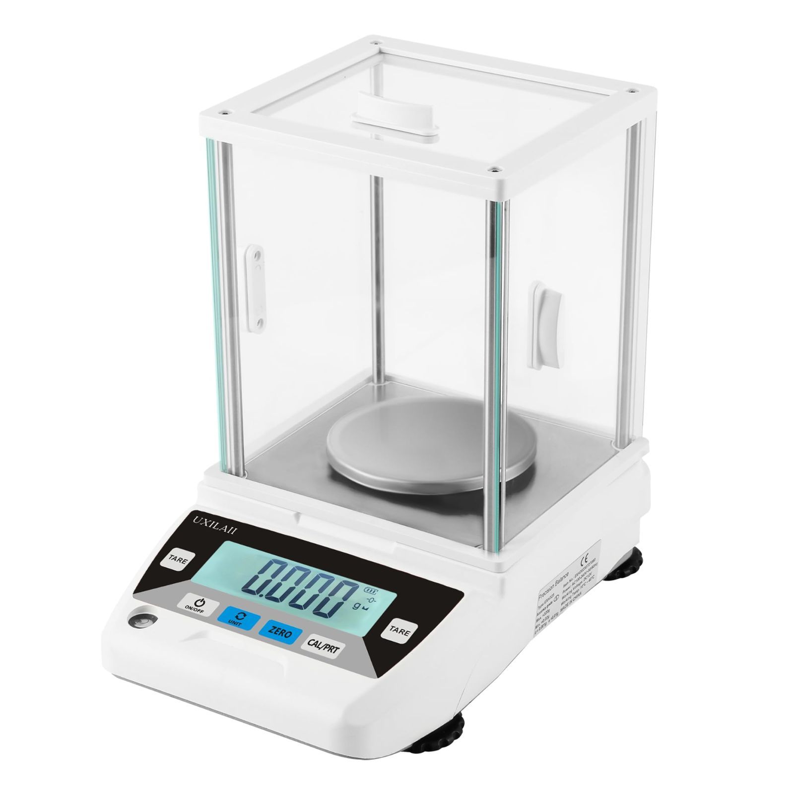 新着商品 UXILAII デジタルはかり 精密スケール 100g 0.001g dwt gn 単位 PSE 電源 デジタル 精密分析天びん 1mg 計量器 電子天秤 電子はかり 精密はかり 学校 宝石店 上皿天秤 日本語取扱説明書あり 校正分銅 インターフェ