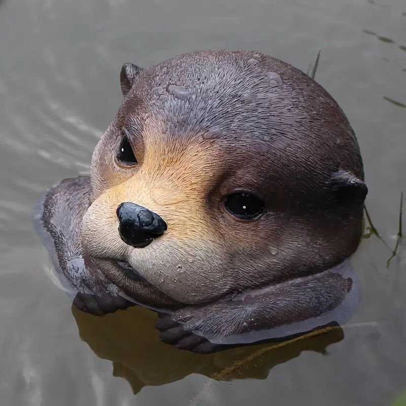 カワウソ 置物 dショッピング |ガーデンオーナメント カワウソ ソーラー