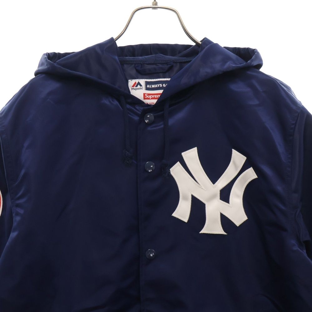 SUPREME (シュプリーム) 15SS×MAJESTIC NY Yankees satin Hooded