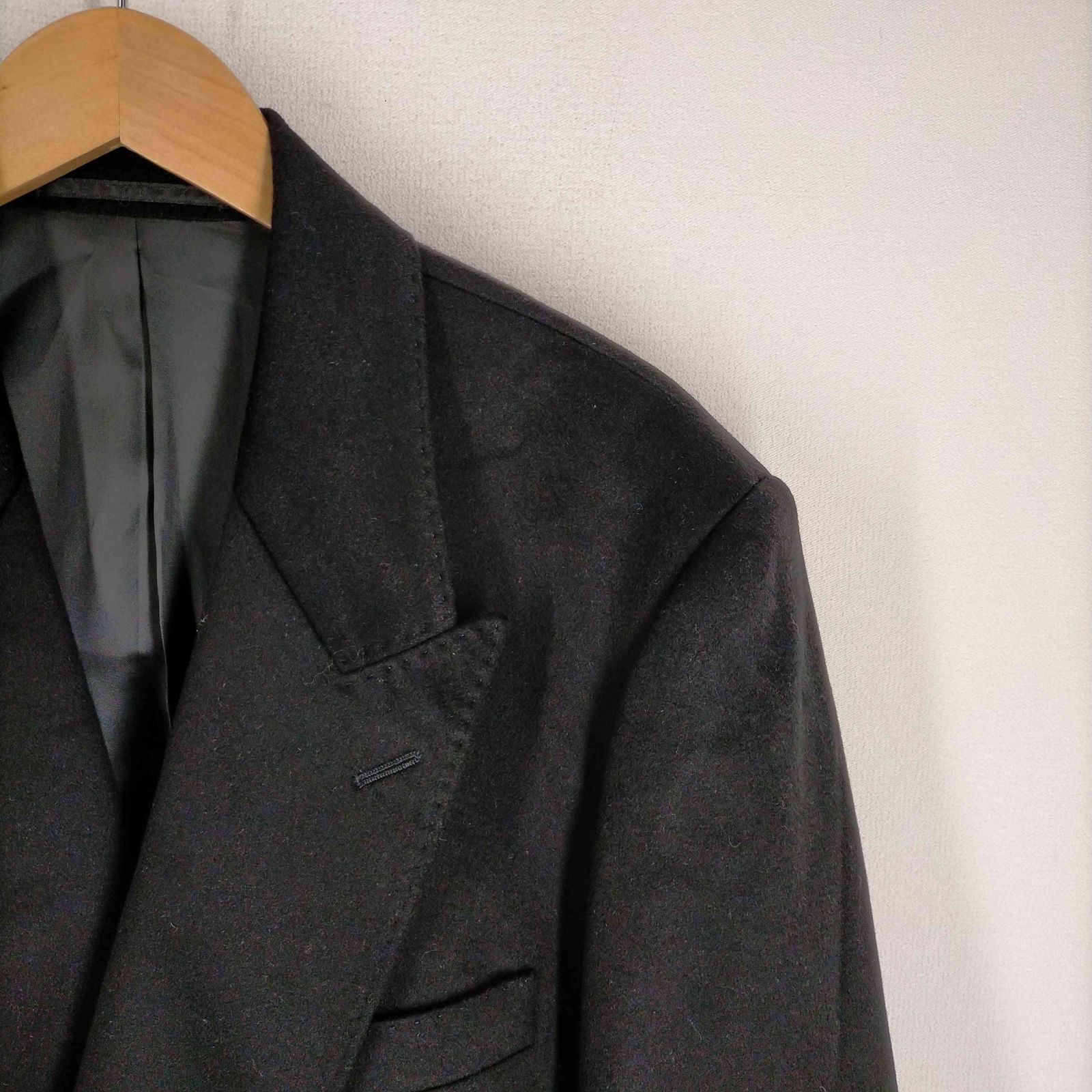 ハナエモリ HANAE MORI カシミヤ100% ダブルブレストチェスターロング 