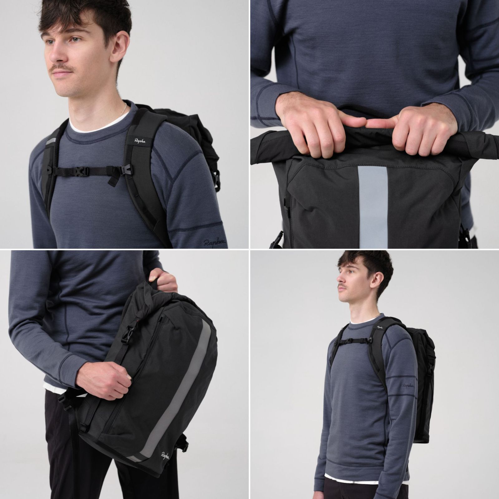 Rapha ラファ] Roll Top Backpack 20リットル ブラック ロール トップ バックパック リュックサック BPK07XX -  メルカリ