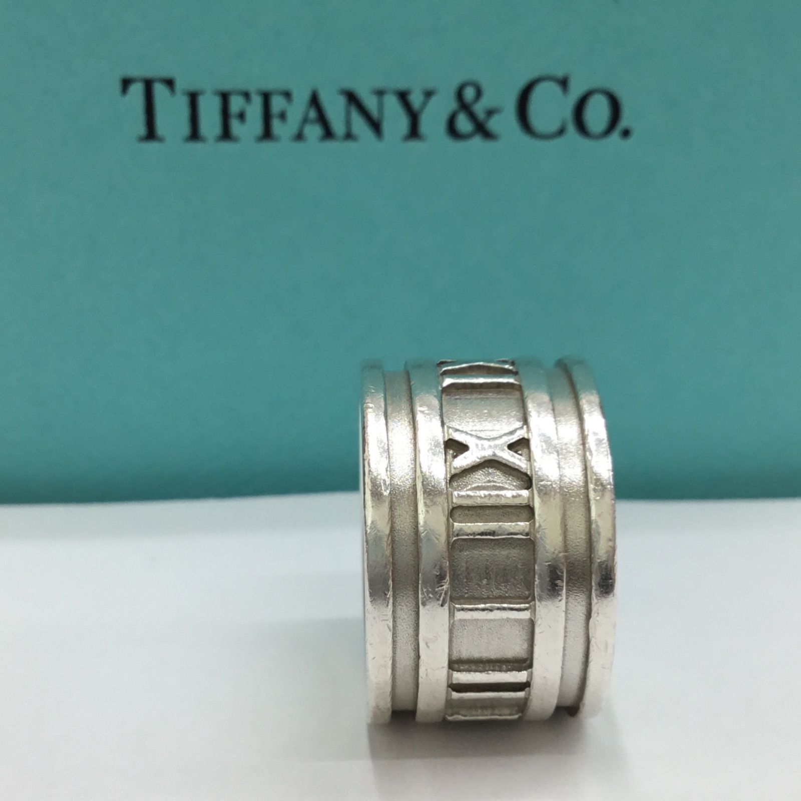 人気 TIFFANYu0026Co. ティファニー / ティファニー アトラス ワイド リング / ティファニーリング / ブランド リング / シルバー925 / シルバーリング / 9号 / 幅12mm / 指輪 / ピンキーリング / 保存袋付き