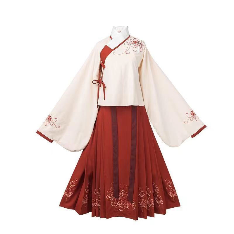 中華漢服「牡丹2」２点 セット 中華漢服「馬面裙②」2点 セット - メルカリ