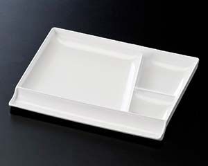 ヌ715 118 TA 耐熱30 cm箸置付プレート ホワイト