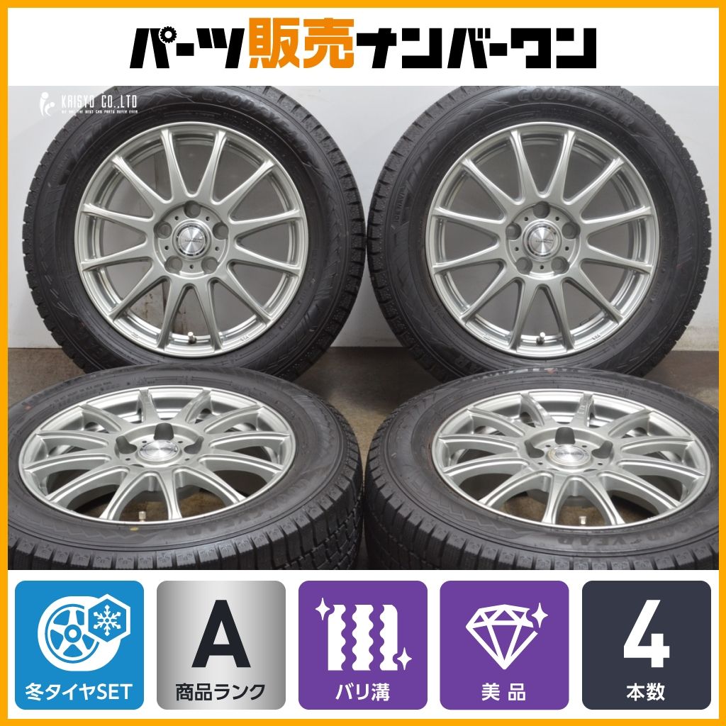 バリ溝 Weds ラブリオン 16in 6.5J 38 PCD114.3 グッドイヤー アイスナビ8 205 60R16 トヨタ車 設計 ノア ヴォクシー SAI