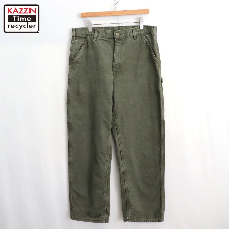 00s Carhartt ダック 裏地ネル ペインターパンツ メンズ Lサイズ相当