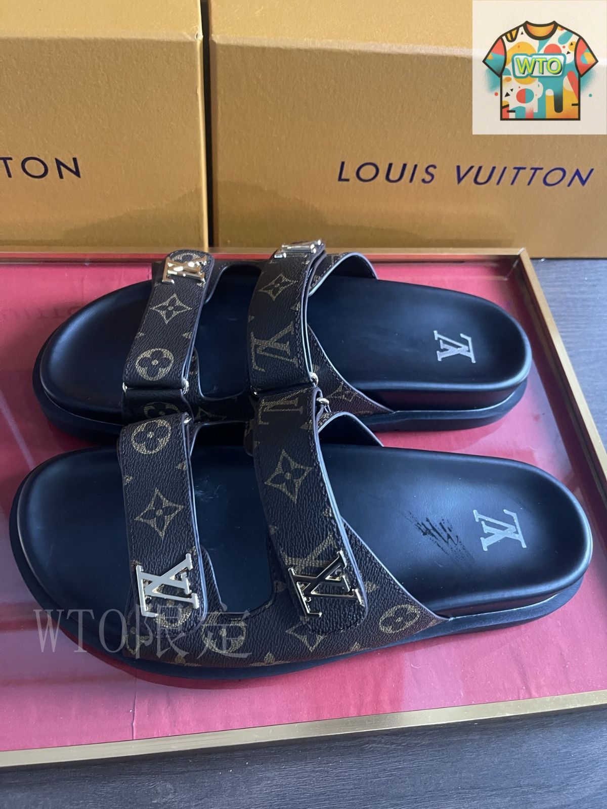 上品♪ Louis Vuitton グッドモーニングコンフォートサンダル Louis Vuitton ルイ・ヴィトン サンセット コンフォート