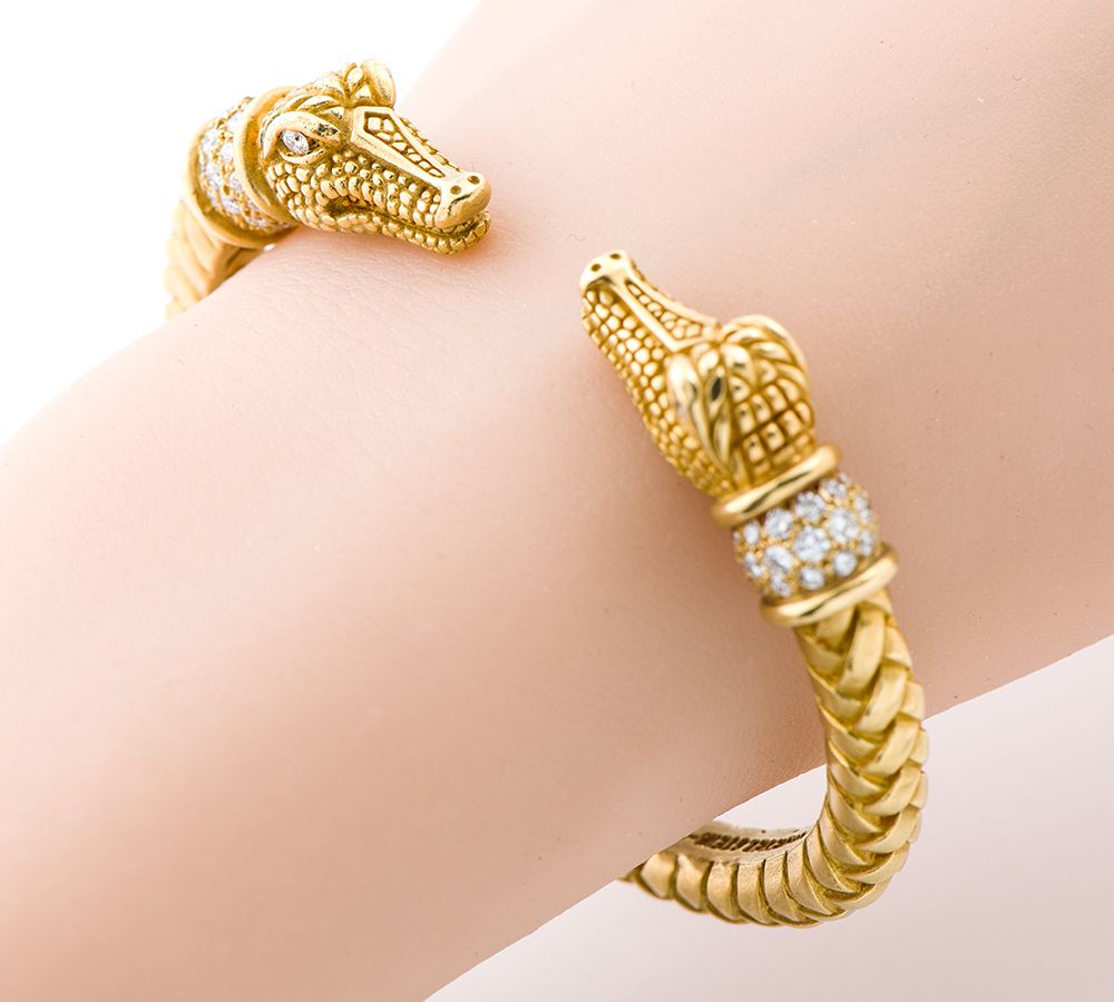 キーゼルシュタイン コード Kieselstein-Cord ワニモチーフ トル  