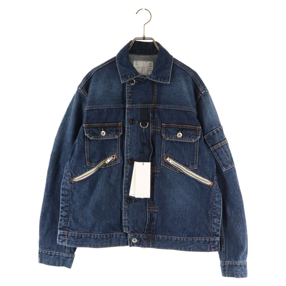 Sacai (サカイ) 23AW Denim Blouson デニムジャケット ポインテッドカラー ジャケット インディゴ 23-03159M -  メルカリ