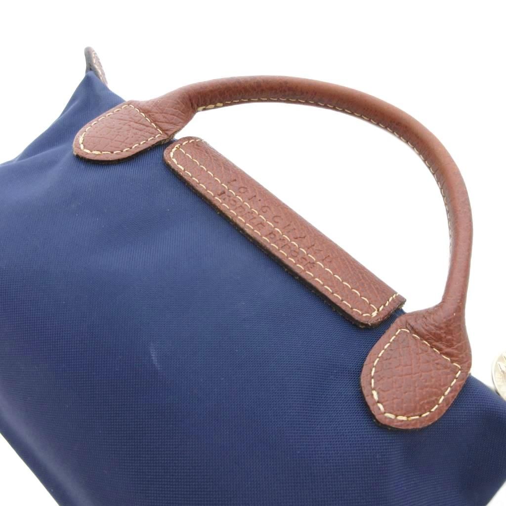 新品未使用♡ロンシャン ルプリアージュ　オリジナルハンドル付きポーチ ネイビー ル プリアージュ® オリジナル ハンドル付きポーチ ネイビー