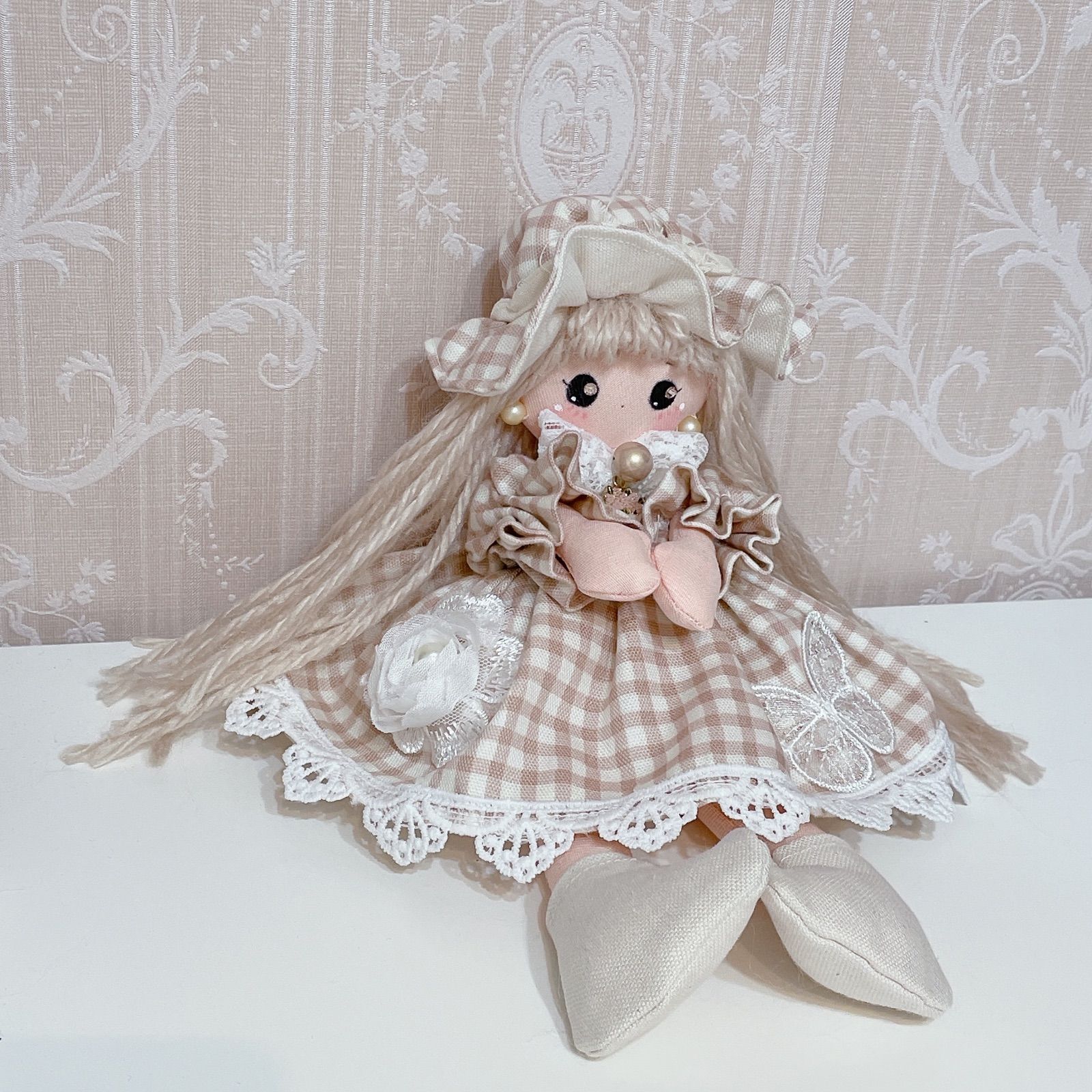 みえりん♥さん専用　2点　ドールチャーム　ハンドメイド　カントリードール カントリードール ハンドメイドドール 身長約35cm 限定セットA