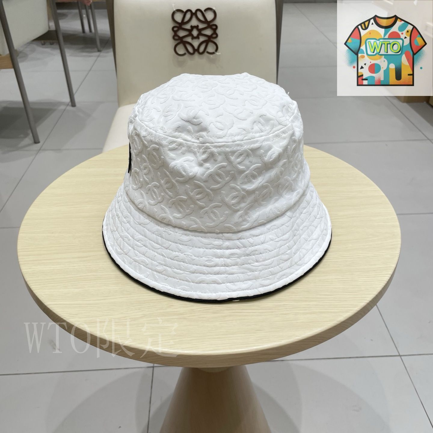 訳あり値下★シャネル CHANEL 希少ダメージデニムハット 今日WTO】CHANEL 新 デニムブルー レトロ バケットハット-XD48