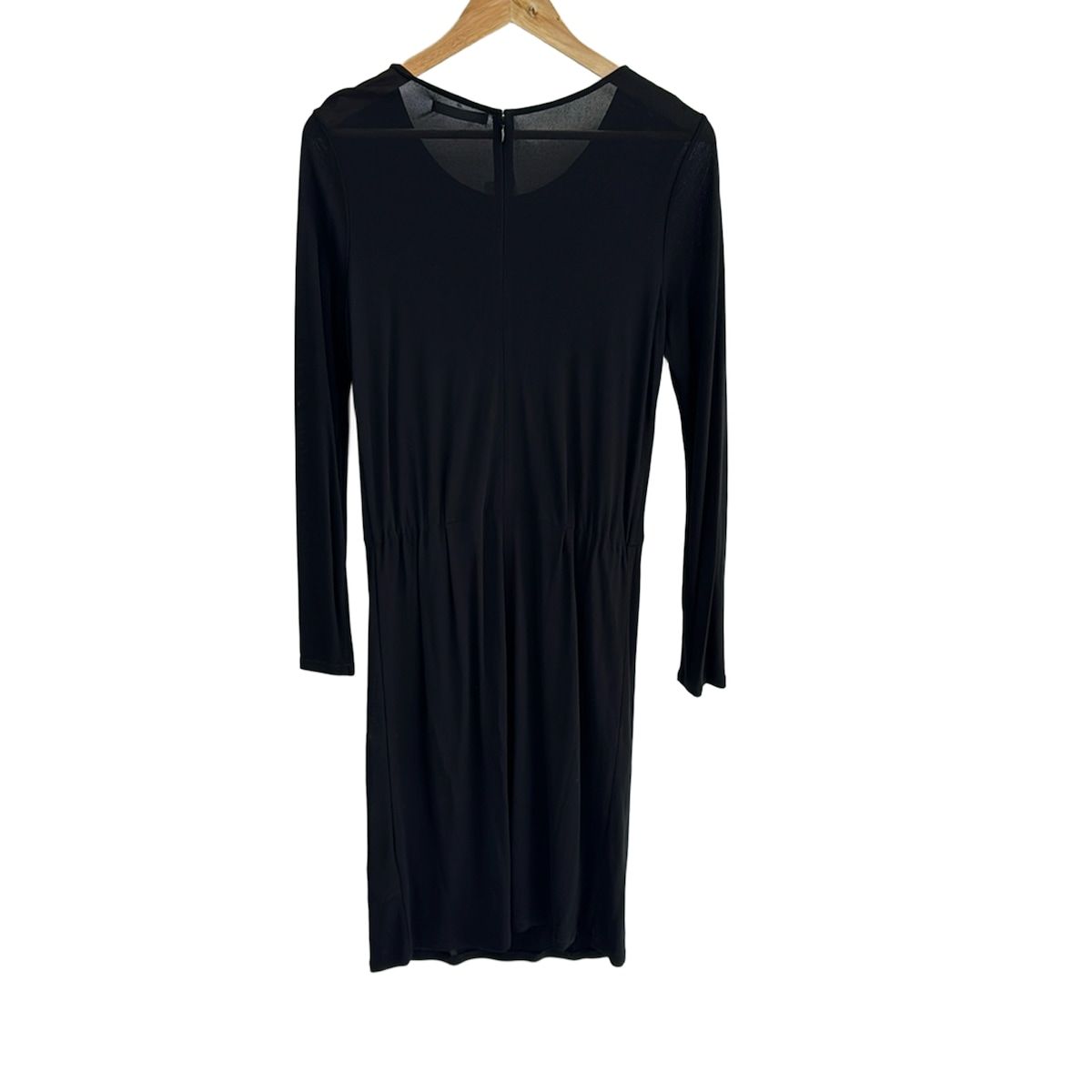 美品】セオリーリュクス ニットワンピース 長袖 ミモレ丈 黒ブラック