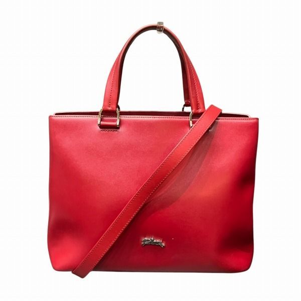 ロンシャン レザー ルビスレッド 2WAY バッグ トートバッグ ショルダーバッグ レディース