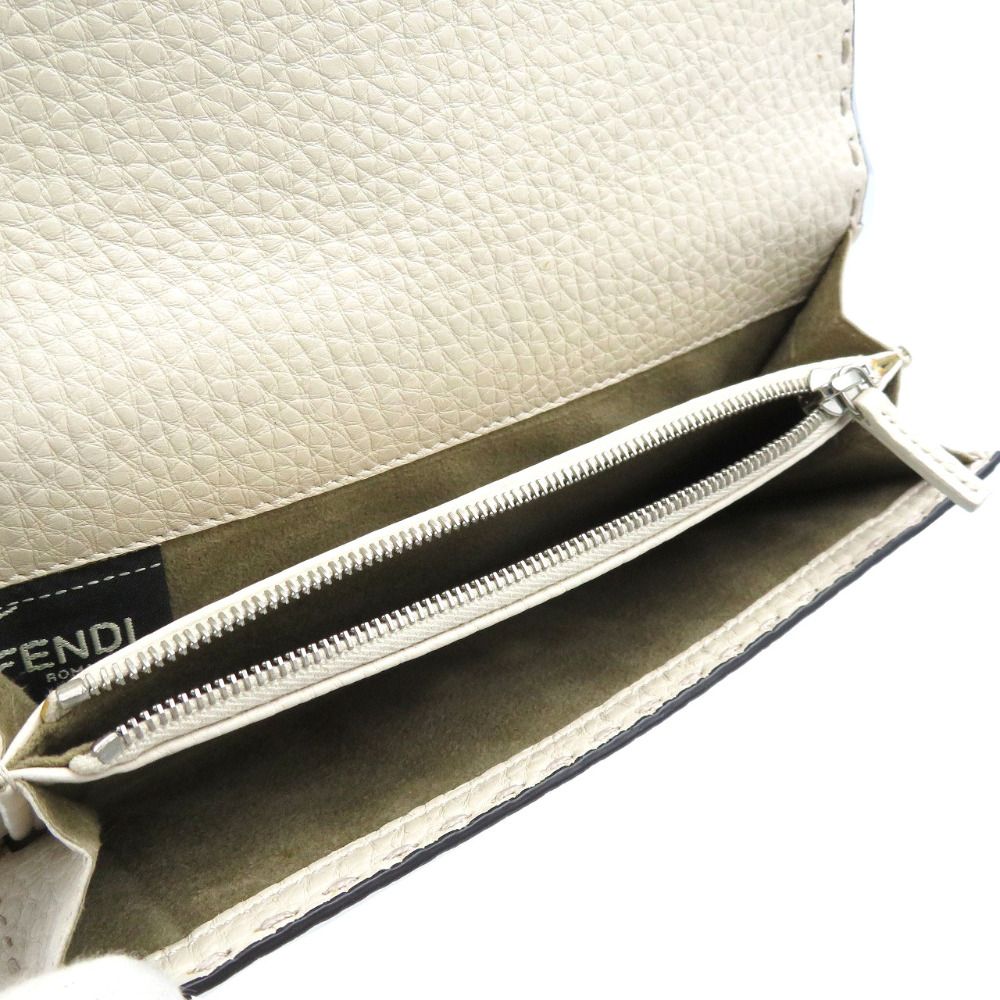 美品 フェンディ セレリア ピーカブー 8M0308 レザー シルバー金具 