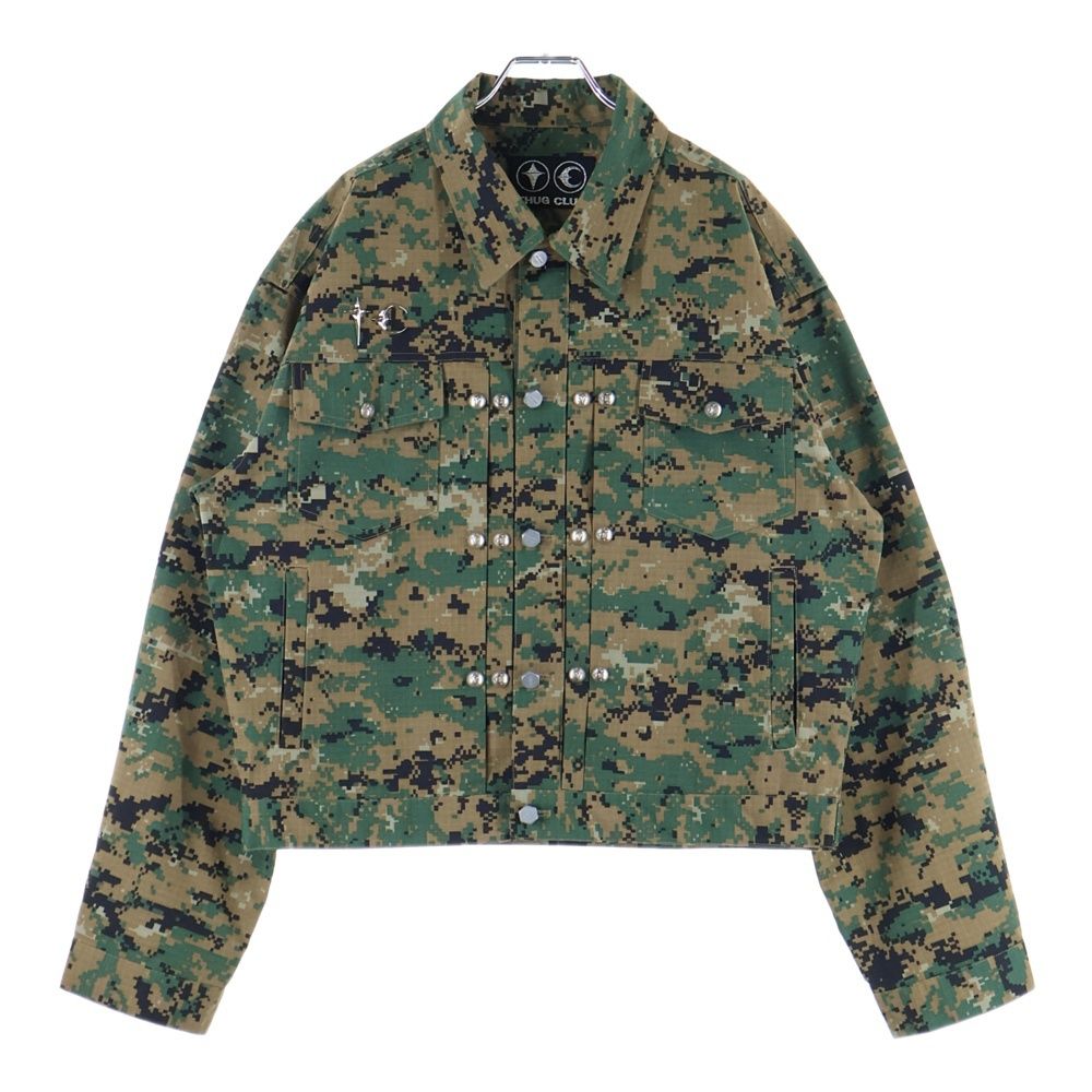 THUG CLUB サグクラブ デジタルカモ ミリタリー ジャケット ブルゾン カーキ TC24JK2704