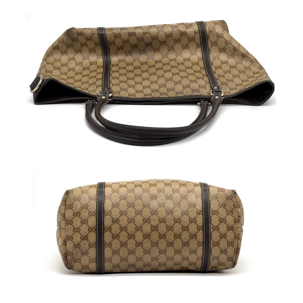 美品 GUCCI トートバッグ GG スプリーム レザー A4収納可能 大容量 グッチ GUCCI GGスプリーム トートバッグ 総柄 PVC レザー A4