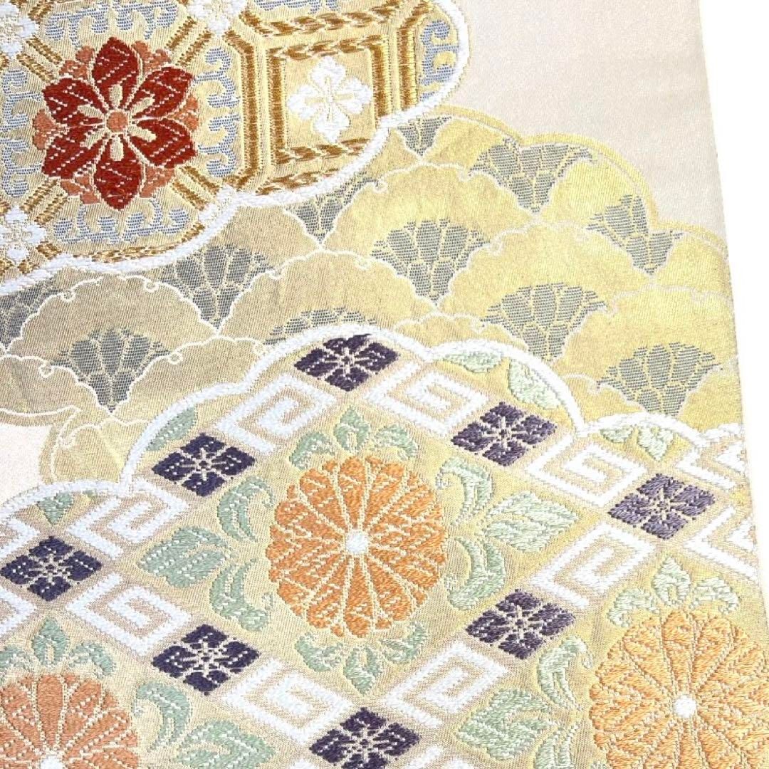 川島織物 袋帯 雲 蜀江紋 菊花 花菱 花雪輪青海波 着物 094b d - メルカリ