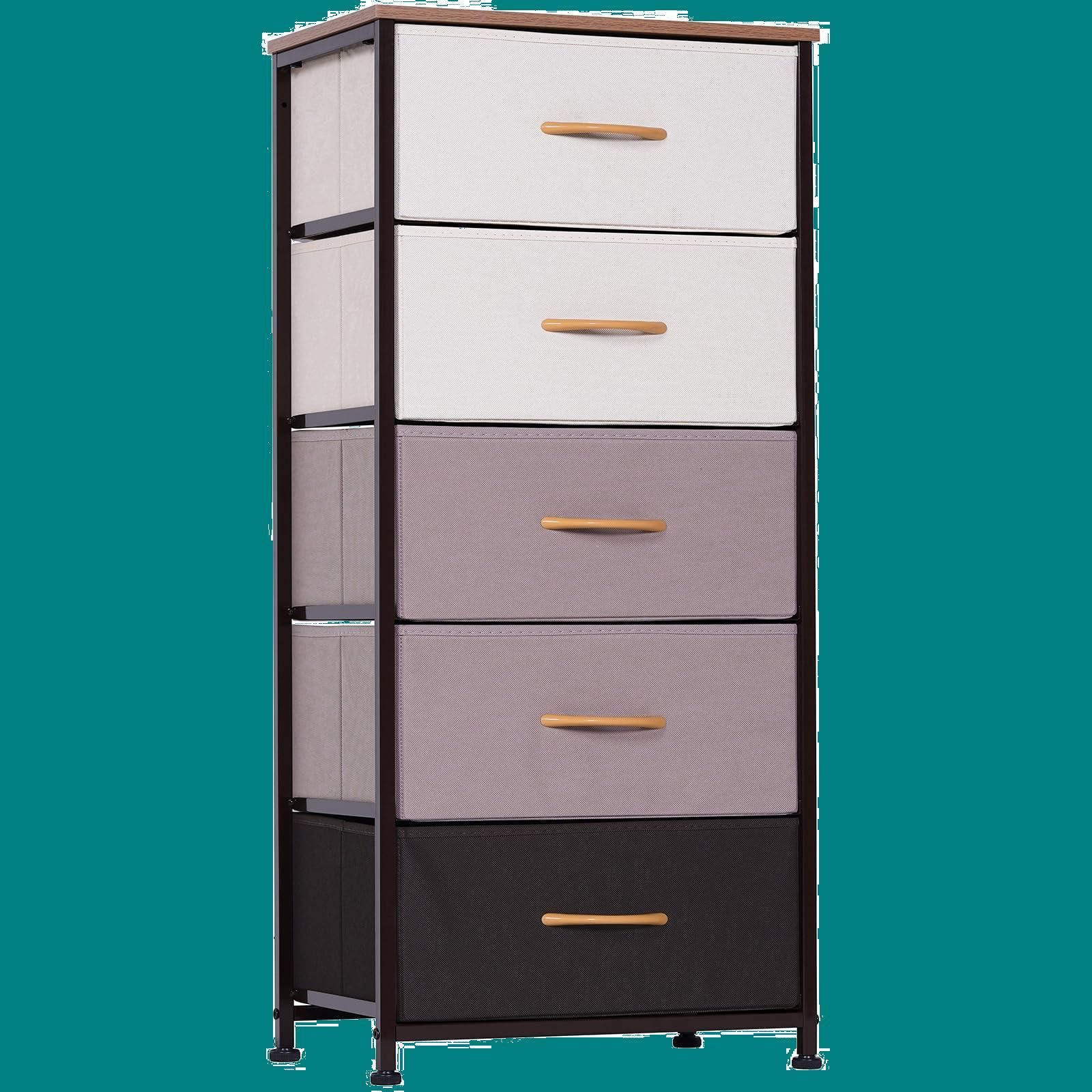 リビング収納 一人暮らし 幅58×奥行30×高さ96cm グレー 洋服収納 オシャレ 引き出し タンス 木目調 4段チェスト 収納 掃除機が通れる LYNCOHOME