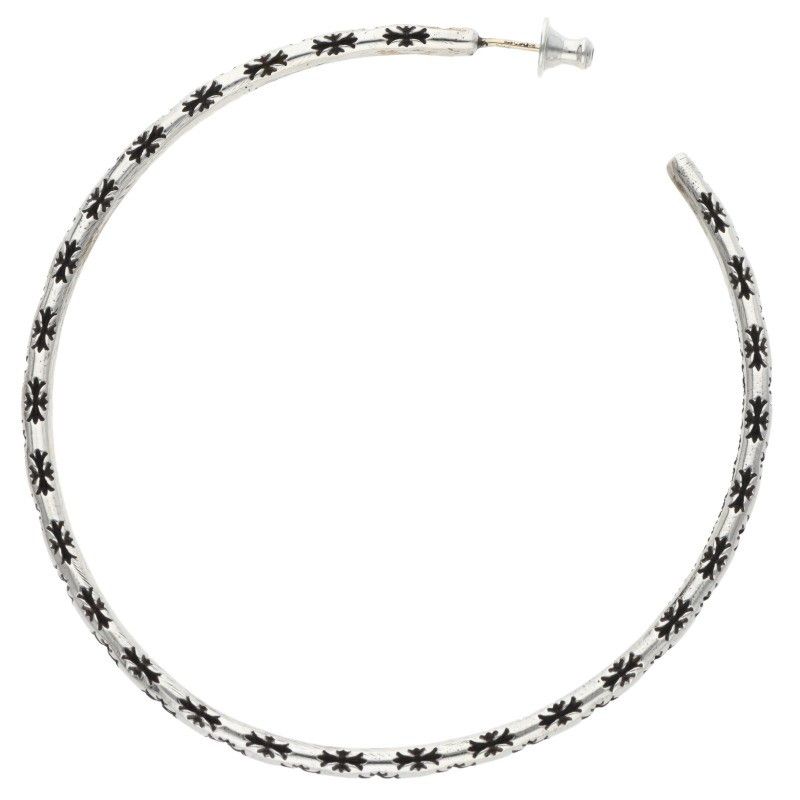 クロスフープ シルバーピアス