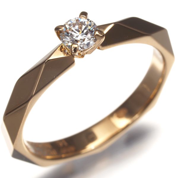 ブシュロン リング ダイヤ ダイヤモンド 0.20ct D VVS1 3EX ファセット  