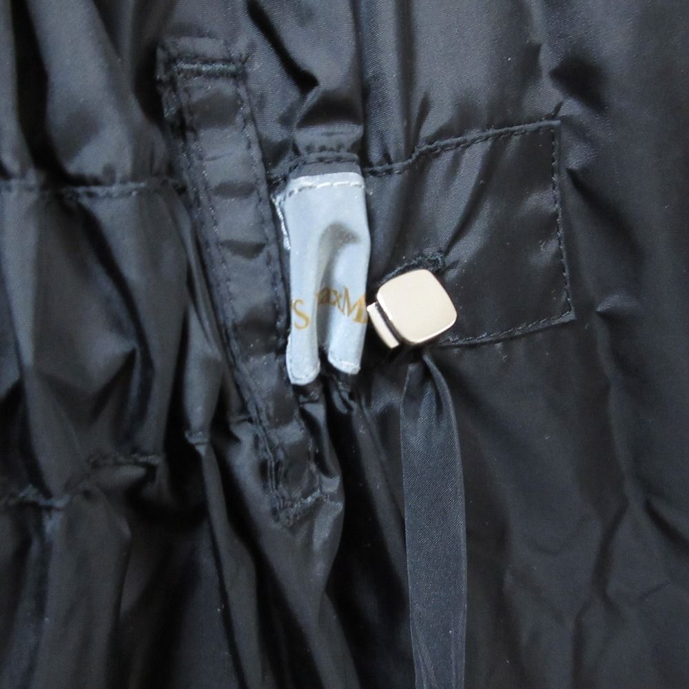 'S Max Mara - 美品 ’S MaxMara エスマックスマーラ The Cube リバーシブル フード付き ロングダウンベスト ジレ 大きいサイズ 50 ブラック レディース 古着 中古 USED 美品 'S MaxMara エスマックスマーラ The Cube リバーシブル フード
