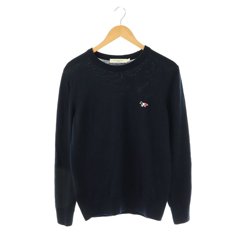 MAISON KITSUNE ニットポロシャツ MAISON KITSUNE（メゾン キツネ） ニット 長袖ポロシャツ FOX HEAD