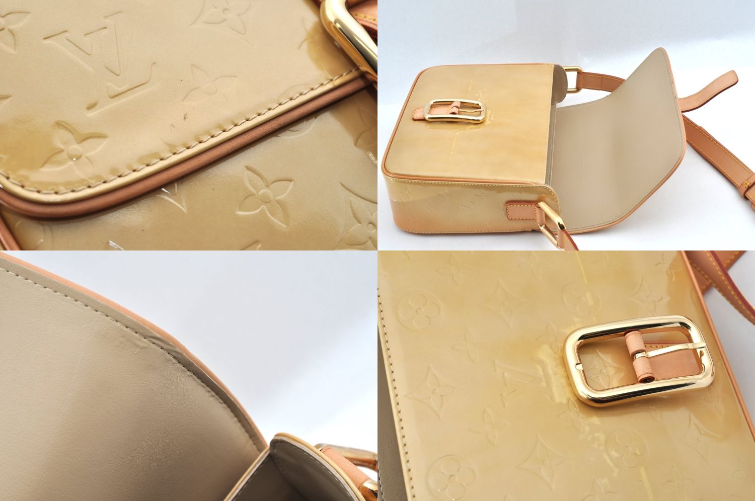 高い素材。【専門店限定】 LOUIS VUITTON ルイヴィトン ヴェルニ クリスティ GM ショルダーバッグ M91147 イエロー LV L2761 お早めにどうぞ！！