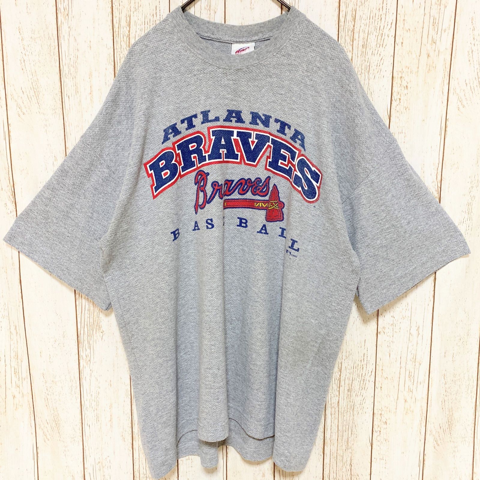 90s MLB アトランタ・ブレーブス プリント Tシャツ 2XL メジャーリーグ