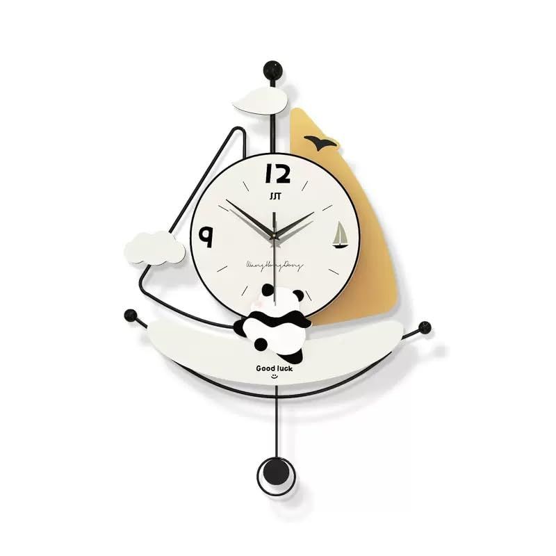 Blorple 掛け時計 電波 振り子時計 おしゃれ 静音 壁掛け時計 連続秒針 長時間航続 リビング 部屋飾り インテリア JT24320