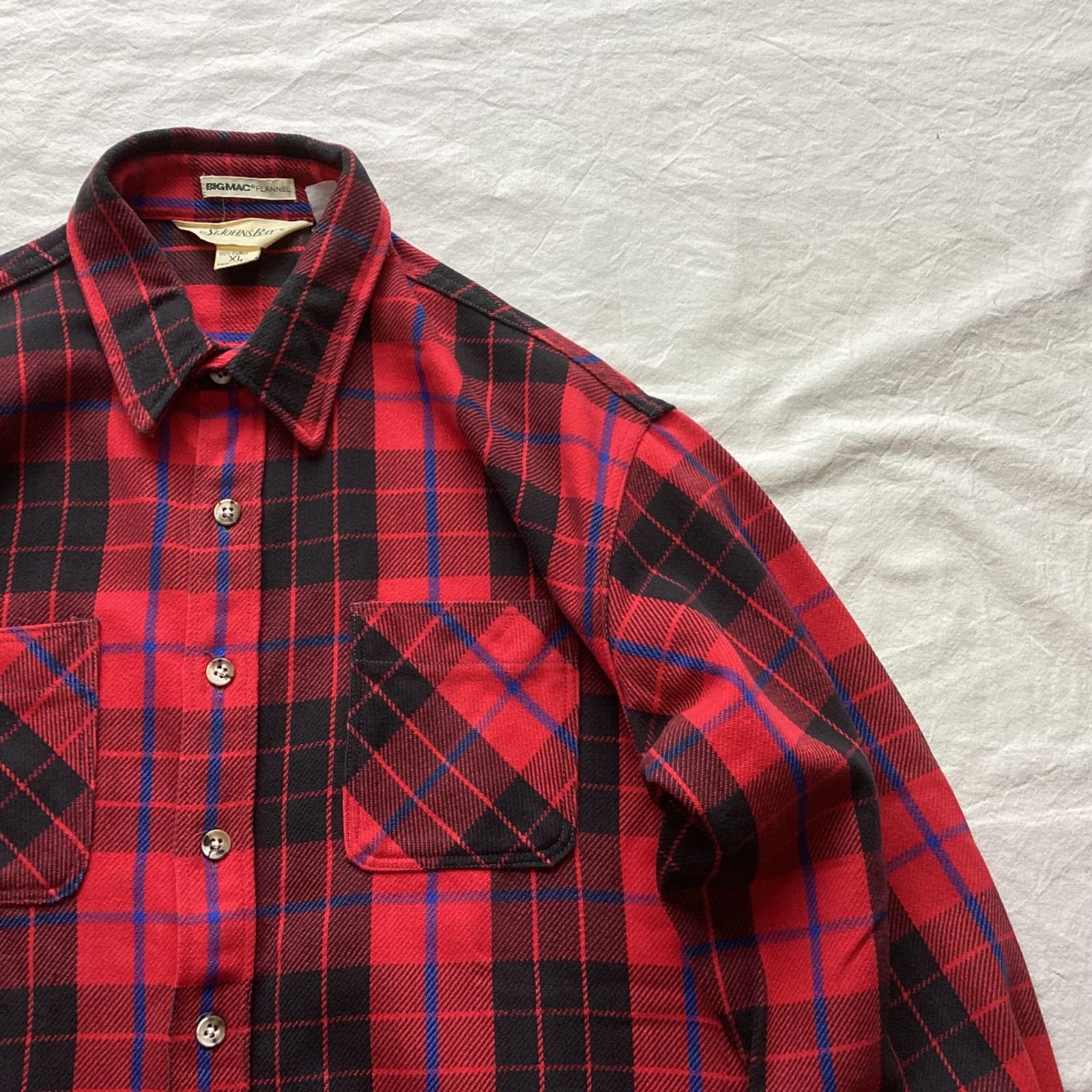 ST JOHN'S BAY X BIG MAC ヘビーネルシャツ 1980s アメリカ製 MADE IN