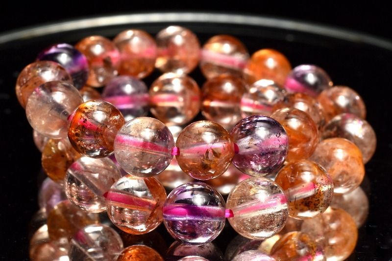 1点物】高発色◇クリア錦鯉 ライモナイトインクォーツ 10mm