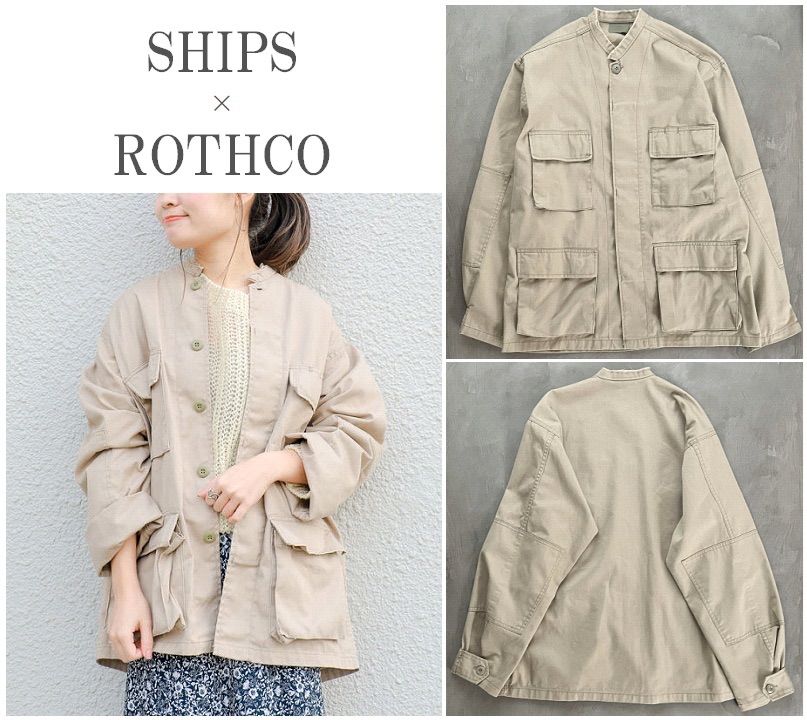 SHIPS for women - お値下げ　　ROTHCO:SHIPS別注ツイルB.D.Uクルーネックシャツ SHIPS(シップス)の「ROTHCO:ツイルB.D.Uクルーネックシャツ