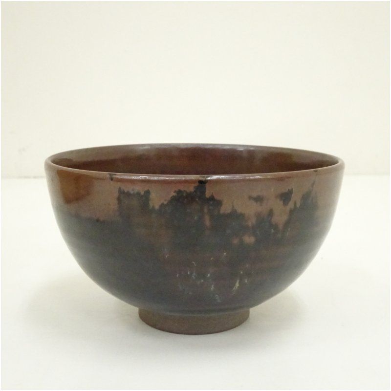 ♦抹茶碗 茶道具 高取焼？作家物 美術品 コレクション 骨董品 アンティーク 高取焼 鬼山碧山造 茶碗（共箱） 茶道 抹茶 おしゃれ 抹茶茶碗