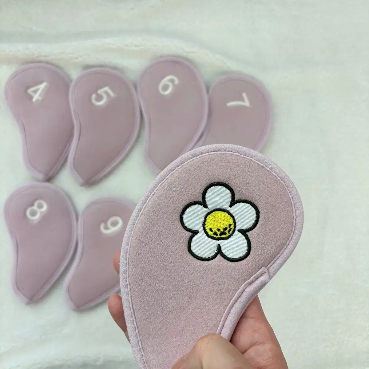 ディンプルゴルフ スウェード アイアンカバー