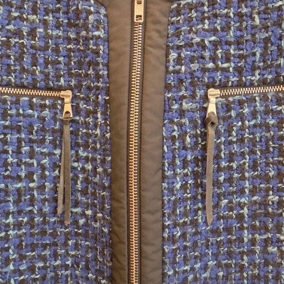 サンドロ ツイード キルティング バイカラー ジャケット NICORILABO_COM