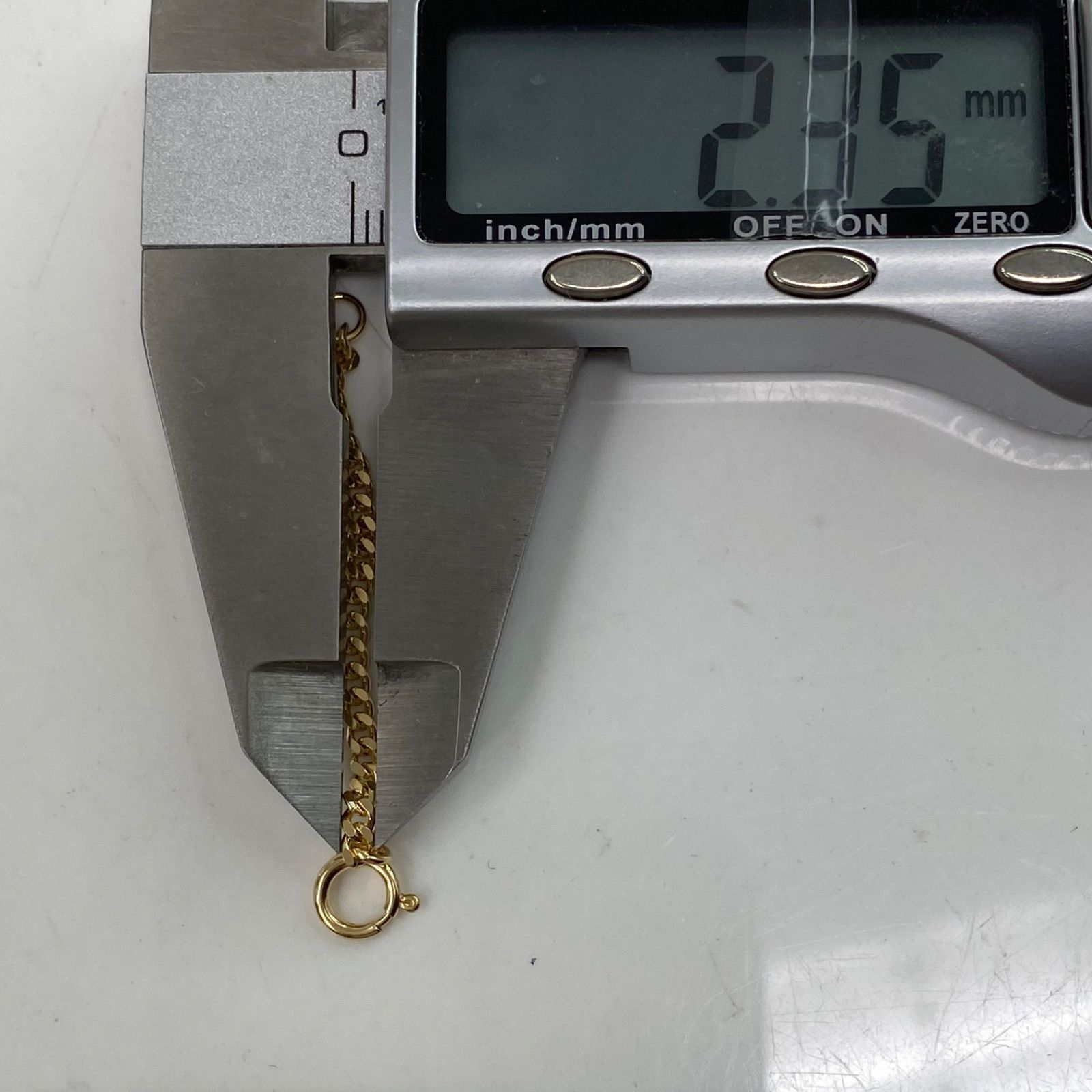 k18YG AU750 18金 喜平 幅2.3ミリ 5センチ分のイエローゴールド 延長 