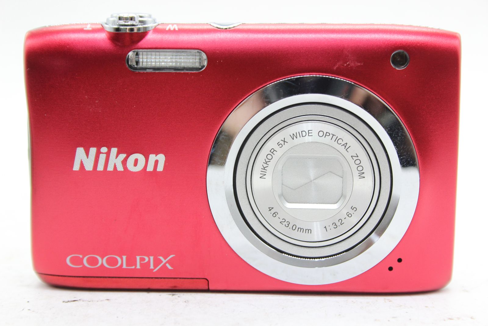 【美品 返品保証】 ニコン Nikon Coolpix A100 レッド 5x Wide バッテリー付き コンパクトデジタルカメラ  s6267