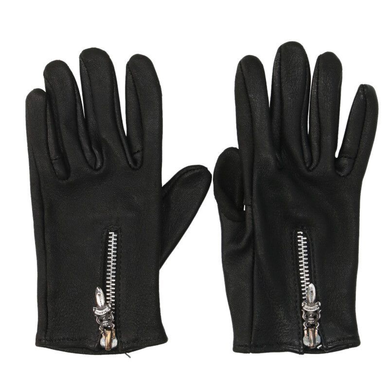 クロムハーツ　クロスボールダガージップグローブ レザー手袋 クロムハーツ クロスボールダガージップグローブ レザー手袋