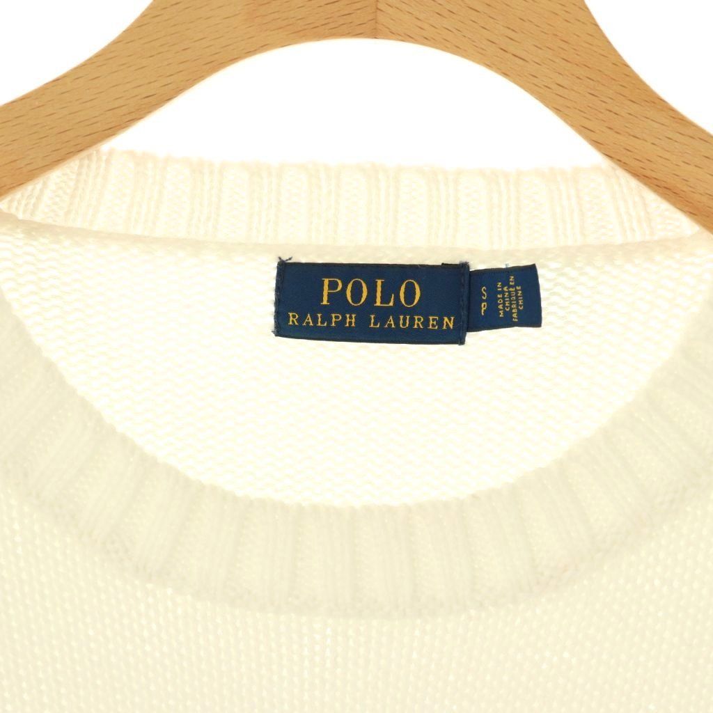 FUDGE掲載 ポロベア コットンニット セーター ホワイト Polo ベア コットン ロールネック セーター
