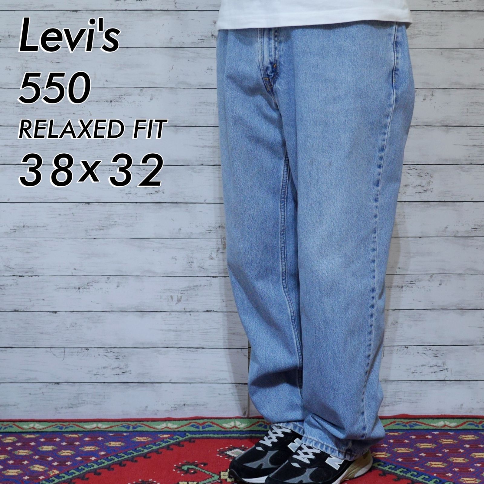 リーバイス Levi's 550 W38 L32 リラックスフィットデニムパンツ 淡色 RELAXED FIT テーパード ワイドバギー ジーンズ ストーンウォッシュ 20201862